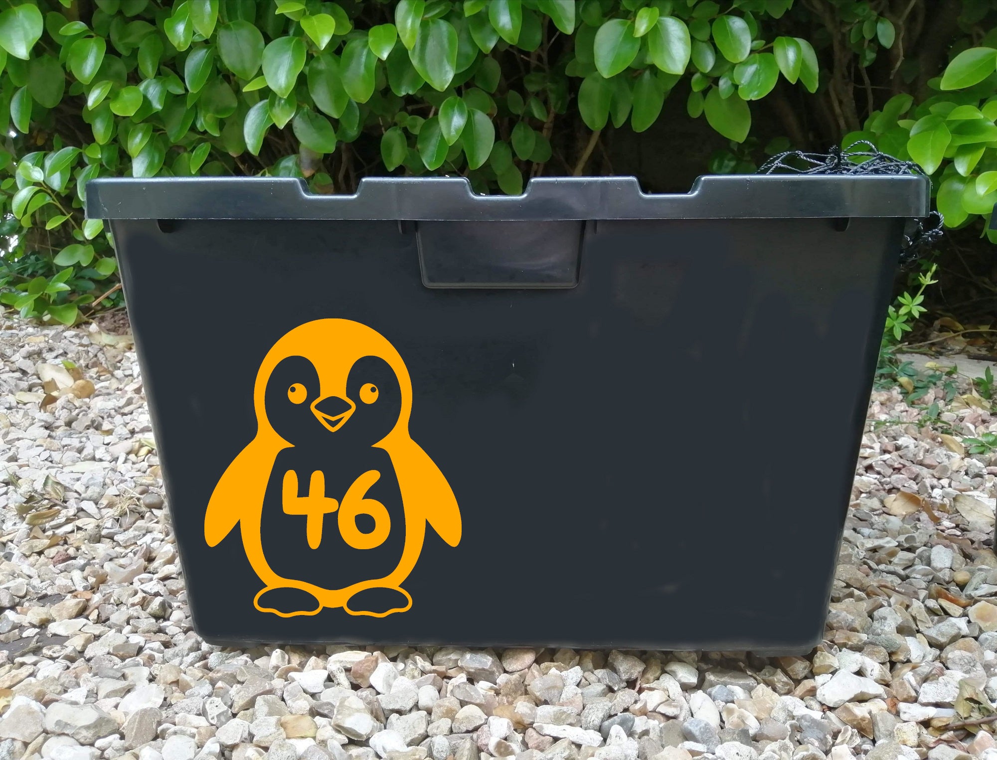 Penguin Wheelie Bin Number Stickers