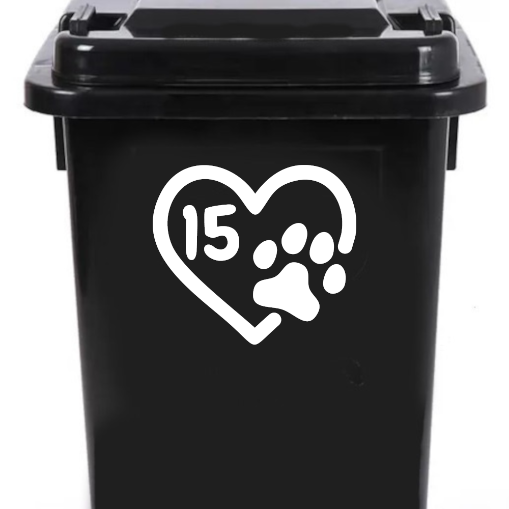 Dog/Cat Paw Print Wheelie Bin Stickers