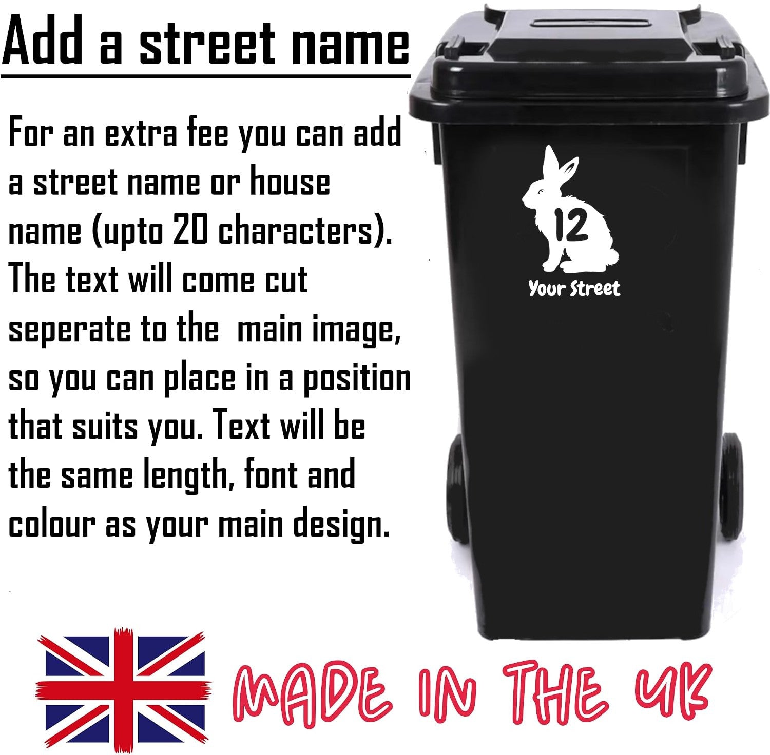 3 Pack Bunny Rabbit Number Sticker