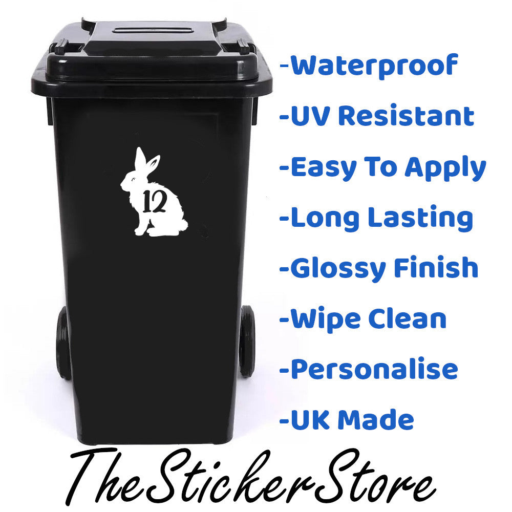 3 Pack Bunny Rabbit Number Sticker