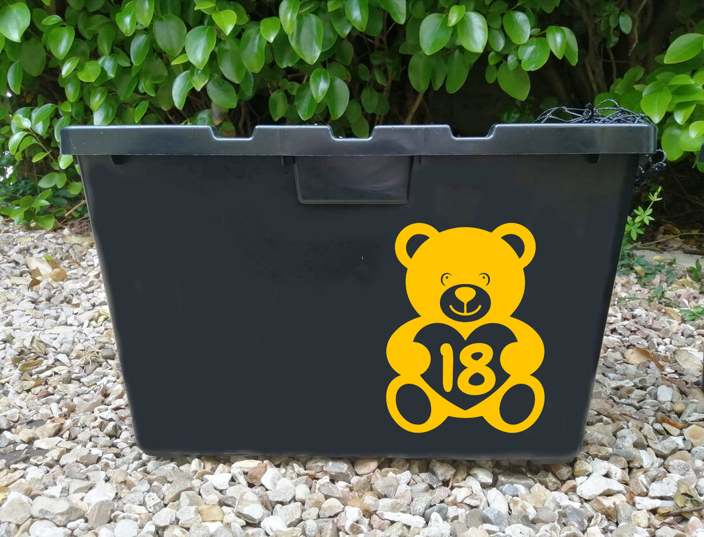 3 Pack Teddy Bear Number Sticker