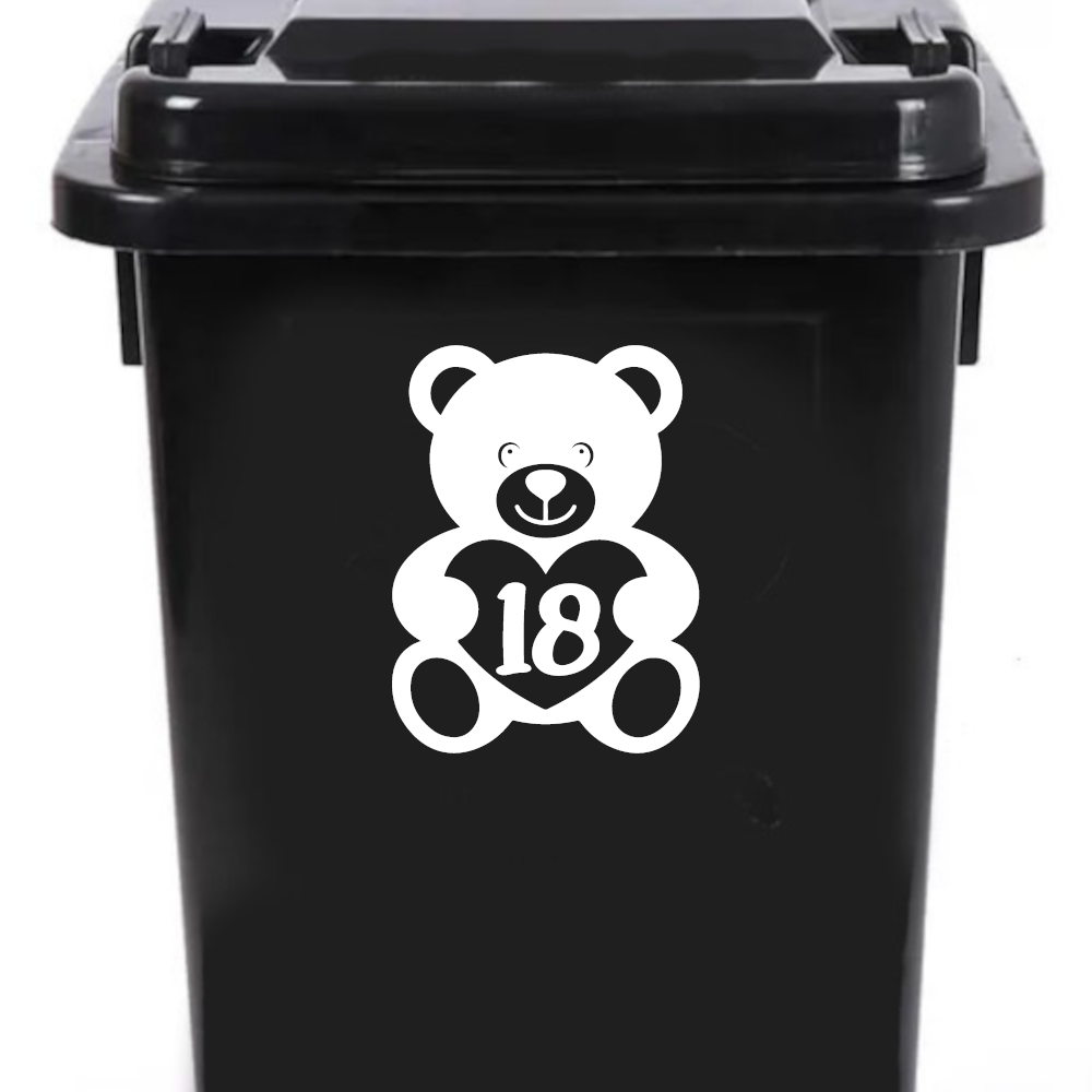 3 Pack Teddy Bear Number Sticker