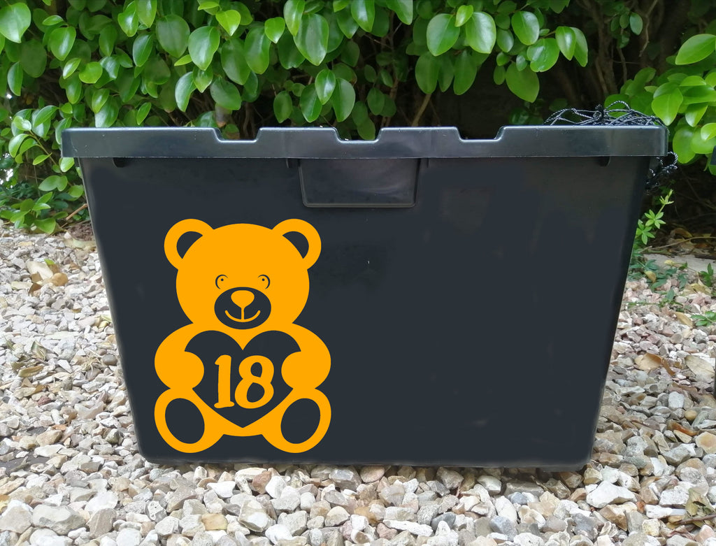 3 Pack Teddy Bear Number Sticker