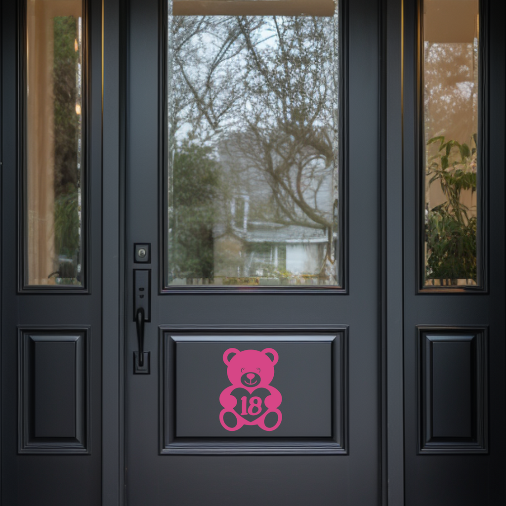 3 Pack Teddy Bear Number Sticker