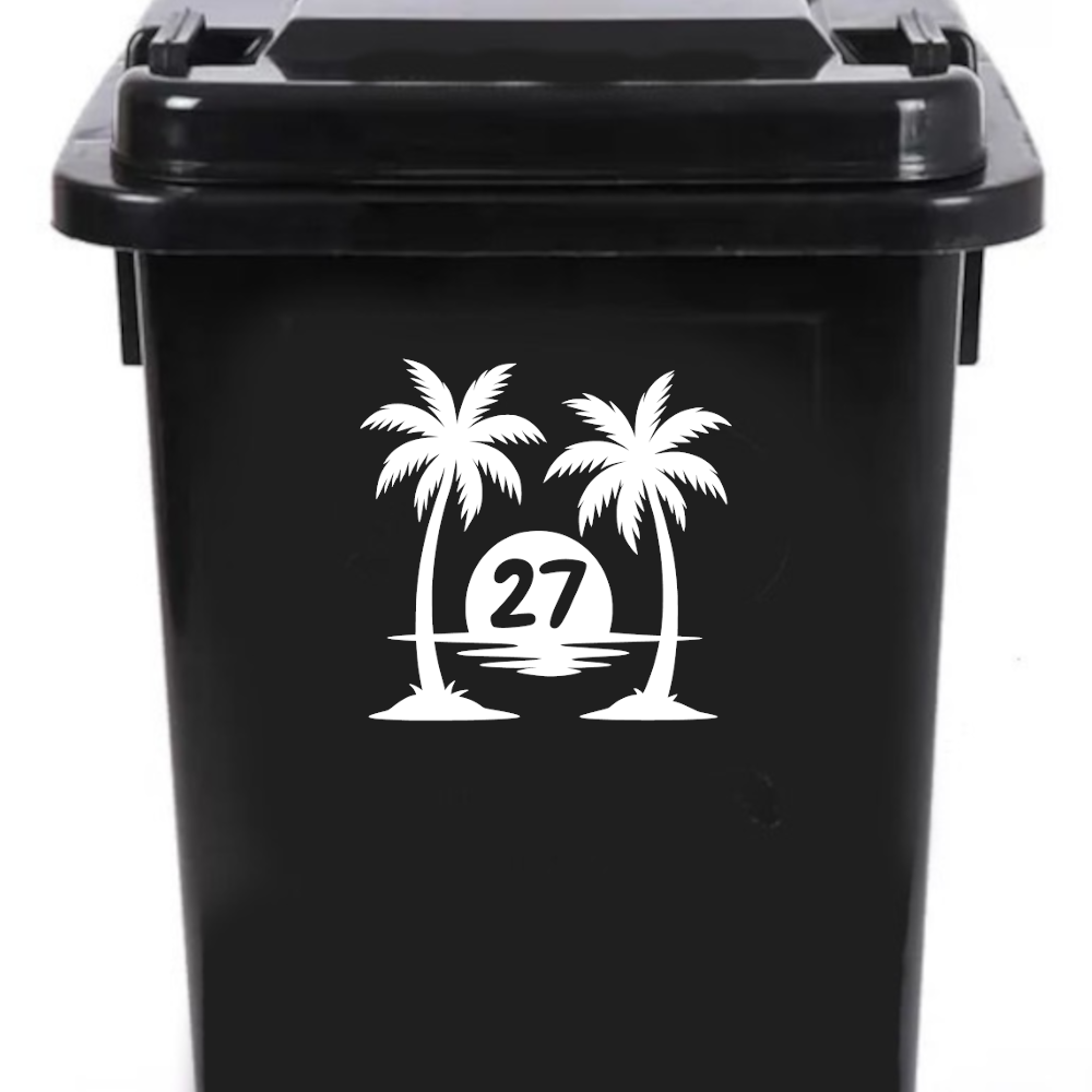 Multi Pack Palm Tree Number Sticker