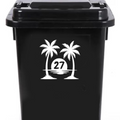 Multi Pack Palm Tree Number Sticker